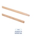 Handles & Braces | Boardwalk BWK124 1-1/8 in. x 54 in. Tapered End Lacquered Hardwood Broom Handle - Natural image number 3