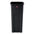 Indoor Waste Receptacles | Rubbermaid Commercial FG356988BLA Untouchable Waste Container, Square, Plastic, 23gal, Black image number 0