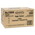 Disposable Forks | Dart F6BW Style Setter Mediumweight Plastic Forks - White (1000/Carton) image number 1