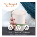 Cup Lids | World Centric CULFB12GNLF Fiber Lids for 10 to 20 oz Hot Cups - Natural (1000/Carton) image number 2