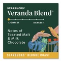 Coffee - Caffeinated | Starbucks 12434950 Coffee K-Cups Pack - Veranda Blend (24/Box) image number 1