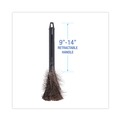 Dusters | Boardwalk BWK914FD 9 in. to 14 in. Retractable Plastic Handle Feather Duster - Black image number 3
