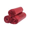 Waste Receptacles | Inteplast Group WSL3339R 33 gal. 1.3 mil 33 in. x 39 in. Institutional Low-Density Can Liners - Red (25 Bags/Roll, 6 Rolls/Carton) image number 3