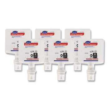 HAND SANITIZER REFILLS | Diversey Care 100907873 1200 mL Cartridge Alcohol Scent Soft Care Impact Foam Hand Sanitizer for IntelliCare Dispensers (6/Carton)