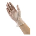 Janitorial Disposable & Single Use Gloves | Boardwalk BWK361LBX 3.6 mil Thick Powder-Free Exam Vinyl Gloves - Large, Clear (100/Box) image number 8
