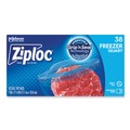 Resealable Bags | Ziploc 351177 6.97 in. x 7.7 in. 32 oz. Zipper Freezer Bags - Clear (38 Bags/Box, 9 Boxes/Carton) image number 1