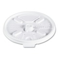 Cup Lids | Dart 10FTL 10 oz. Lift N' Lock Plastic Hot Cup Lids - White (1000/Carton) image number 2