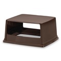 Waste Receptacle Lids | Rubbermaid Commercial FG256V00BRN 23 in. x 26.63 in. x 13 in. Hooded Top Glutton Receptacle without Door - Brown image number 0