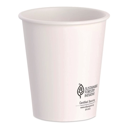 Perforated Roll & Hand Towels | Dart DWTG12W ThermoGuard Paper Hot Cup 12 oz White 30/Pack image number 0