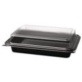 Perforated Roll & Hand Towels | SOLO 844012-PM94 Creative Carryouts 8.75 in. x 6.2 in. x 2.2 in. Hinged Plastic Hot Deli Boxes - Black/Clear (200/Carton) image number 2