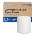 Perforated Roll & Hand Towels | Scott 01005 8 in. x 1000 ft. 1.5 in. Core 1-Ply Essential High Capacity Hard Roll Towels - White (6 Rolls/Carton) image number 0