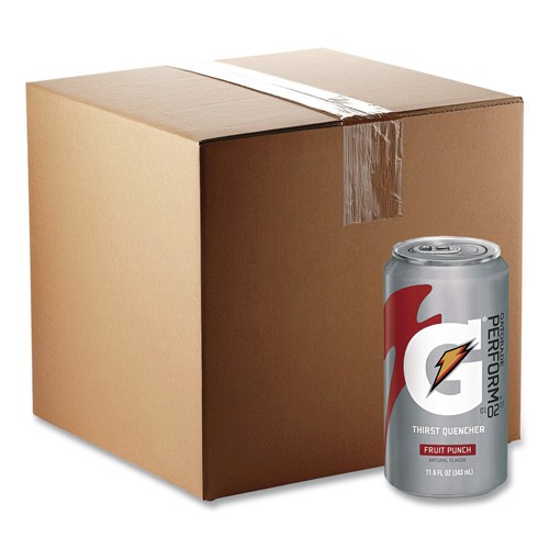 Sports Drinks | Gatorade QUA30903 G Series 11.6 oz. Thirst Quenchers - Fruit Punch (Carton of 24 Cans) image number 0
