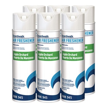AIR FRESHENERS AND ODOR ELIMINATORS | Boardwalk 1000000110 10 oz. Aerosol Spray Air Freshener - Apple Orchard (6/Carton)