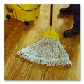 Mop Heads | Rubbermaid Commercial FGD11306WH00 1 in. Headband Super Stitch Cotton Looped End Wet Mop Head - Large, White (6/Carton) image number 4