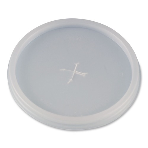 Cup Lids | WinCup 222077 Slotted Plastic Lids for 8 oz to 10 oz Hot Cups and Bowls - Translucent (1000/Carton) image number 0