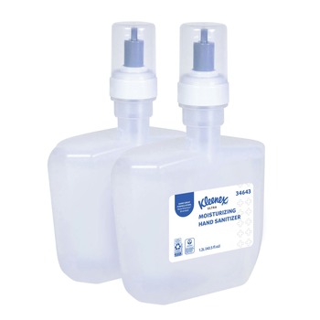 Kleenex 34643 Super 1,200 mL Cassette Moisturizing Foam Hand Sanitizer - Unscented (2/Carton)