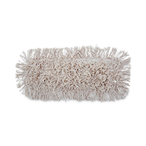 Mop Heads | Boardwalk BWK1312 12 in. x 5 in. Cotton Dust Mop Head - White image number 0