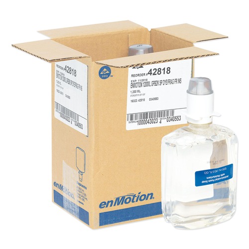 Soap Refills | Georgia Pacific Professional 42818 1200 mL GP enMotion Automated Touchless Antimicrobial Foam Soap Refill - Unscented (2/Carton) image number 0