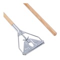 Mop Handles | Boardwalk BWK605 62 in. Wood Handle Quick Change Metal Head Mop Handle for No. 20 and Up Heads image number 1