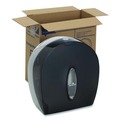 Toilet Tissue Dispensers | Georgia Pacific Professional 59009 10.6 in. x 5.4 in. x 11.3 in. Jumbo Jr. Single Roll Bathroom Tissue Dispenser - Translucent Smoke image number 3