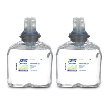 HAND SANITIZER REFILLS | PURELL 5391-02 1200 mL TFX Green Certified Instant Hand Sanitizer Foam Refill - Clear (2/Carton)