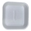 Food Containers & Lids | GEN 1WH 5.38 in. x 5.38 in. x 1.07 in. #1 Meat Trays - White (500/Carton) image number 1