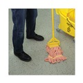 Mop Heads | Boardwalk BWK501OR 5 in. Headband Cotton/Synthetic Fiber Super Loop Wet Mop Head - Small, Orange (12/Carton) image number 8