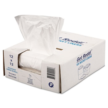 ICE BAGS | Inteplast Group BLR121206 3-Quart 0.24 mil. 12 in. x 12 in. Ice Bucket Liner Bags - Clear (1000/Carton)