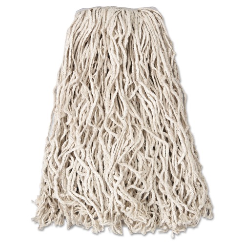 Mop Heads | Rubbermaid Commercial FGV11700WH00 20 oz. 1 in. Band Economy Cut-End Cotton Wet Mop Head - White (12/Carton) image number 0