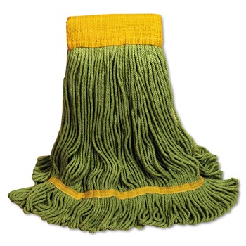 Boardwalk BWK1200LEA EcoMop Looped-End Mop Head with Recycled Fibers - Large Size, Green
