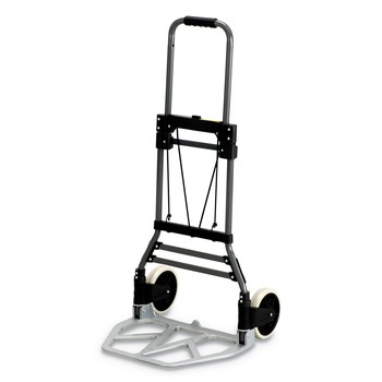 Safco 4062 STOW AWAY 275 lbs. Capacity 19 in. x 17.75 in. x 38.75 in. Collapsible Medium Hand Truck - Aluminum