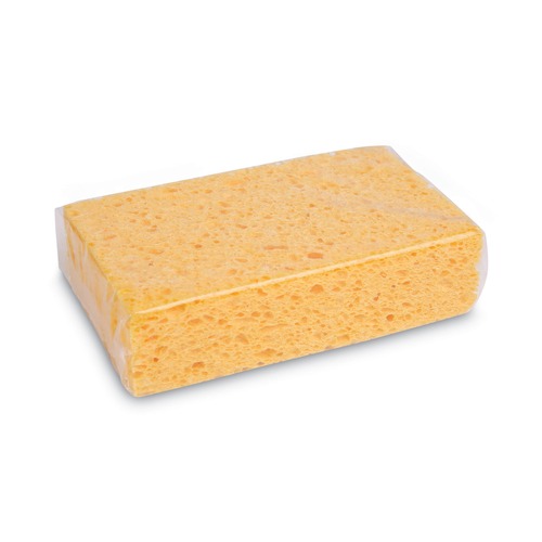 Sponges | Boardwalk C31BWK 3-2/3 in. x 6-2/25 in. x 1-11/20 in. Cellulose Sponges - Medium, Yellow (24-Piece/Carton) image number 0