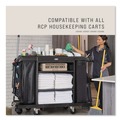 Carts | Rubbermaid Commercial 2124078 18.75 in. x 3.62 in. 11-Section Amenity Organizer for all Rubbermaid Commercial Full-Size and Compact Housekeeping Carts - Black image number 4