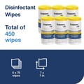 Cleaning Cloths & Wipes | Tork 192820 1-Ply 7 in. x 7 in. Disinfectant Wipe Canisters - Lemon, White (6/Carton) image number 2