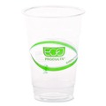 Perforated Roll & Hand Towels | Eco-Products EP-CC10-GS 10 oz GreenStripe PLA Plastic Cold Cups - Clear (1000/Carton) image number 1