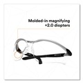 Eye Protection | 3M 11375-00000-20 BX Molded-In 2.0plus Diopter Strength Safety Glasses - Silver/Black Frame, Clear Lens image number 3