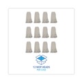 Mop Heads | Boardwalk BWK424RCT 24 oz. Rayon Pro Loop Web/Tailband Wet Mop Head - White (12/Carton) image number 3