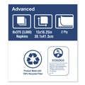 Dinner Napkins | Tork NP5240C 2-Ply 15 in. x 16.25 in. Advanced Dinner Napkins - White (8/Carton) image number 7
