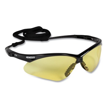 Ansell KCC22476 Nemesis Safety Glasses - Black Frame/Amber Lens (12/Box)
