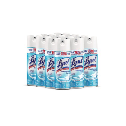 Disinfecting & Cleaning Solutions | LYSOL Brand 19200-74186 12.5 oz. Aerosol Disinfectant Spray - Crisp Linen Scent (12/Carton) image number 0