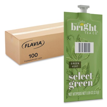 FLAVIA 48028 0.09 oz. Pouch The Bright Tea Co. Freshpack - Select Green (100/Carton)