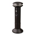 Smoking Receptacles | Rubbermaid Commercial FG9W3400BLA 6.7 Gallon 41-1/2 in. High Infinity Ultra-High Capacity Smoking Receptacle - Black image number 1