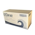 Cutlery Kits | Boardwalk BWK3KITBLPP 3-Piece Mediumweight Plastic Fork/Knife/Spoon Polypropylene Cutlery Kit - Black (250/Carton) image number 3