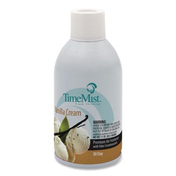 AIR FRESHENERS AND ODOR ELIMINATORS | TimeMist 1042737 5.3 oz Premium Metered Air Freshener Refill - Vanilla Cream (12/Carton)