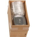 Food Containers & Lids | Pactiv Corp. Y6710PET 9.8 in. x 7.8 in. x 1.3 in. 46 oz. Classic Carry-Out Aluminum Container with PET Dome Lid - Silver/Clear (50/Carton) image number 3