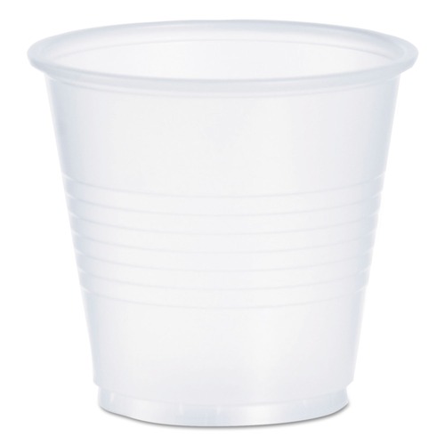 Cups | Dart Y35 3.5 oz. High-Impact Polystyrene Cold Cups - Translucent (100/Pack) image number 0