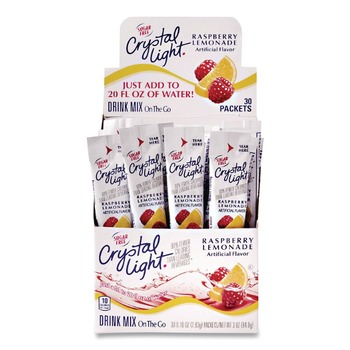 DRINK MIXES | Crystal Light GEN00015 0.16 oz. Packets On the Go Drink Mix - Raspberry Lemonade (30/Box)
