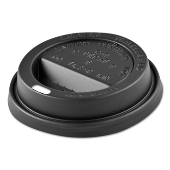 Dart TL1224TGB Solo Traveler Sip Through Lids for ThermoGuard 12 oz to 24 oz Hot Cups - Black (1200/Carton)