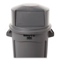 Waste Receptacle Lids | Rubbermaid Commercial FG263788GRAY 22.75 in. x 12.25 in. BRUTE Dome Top Swing Door Lid for 32 gal. Waste Containers - Gray image number 3