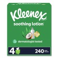 Facial Tissues | Kleenex 54289 Soothing Lotion 3-Ply Facial Tissue - White (8/Carton) image number 1